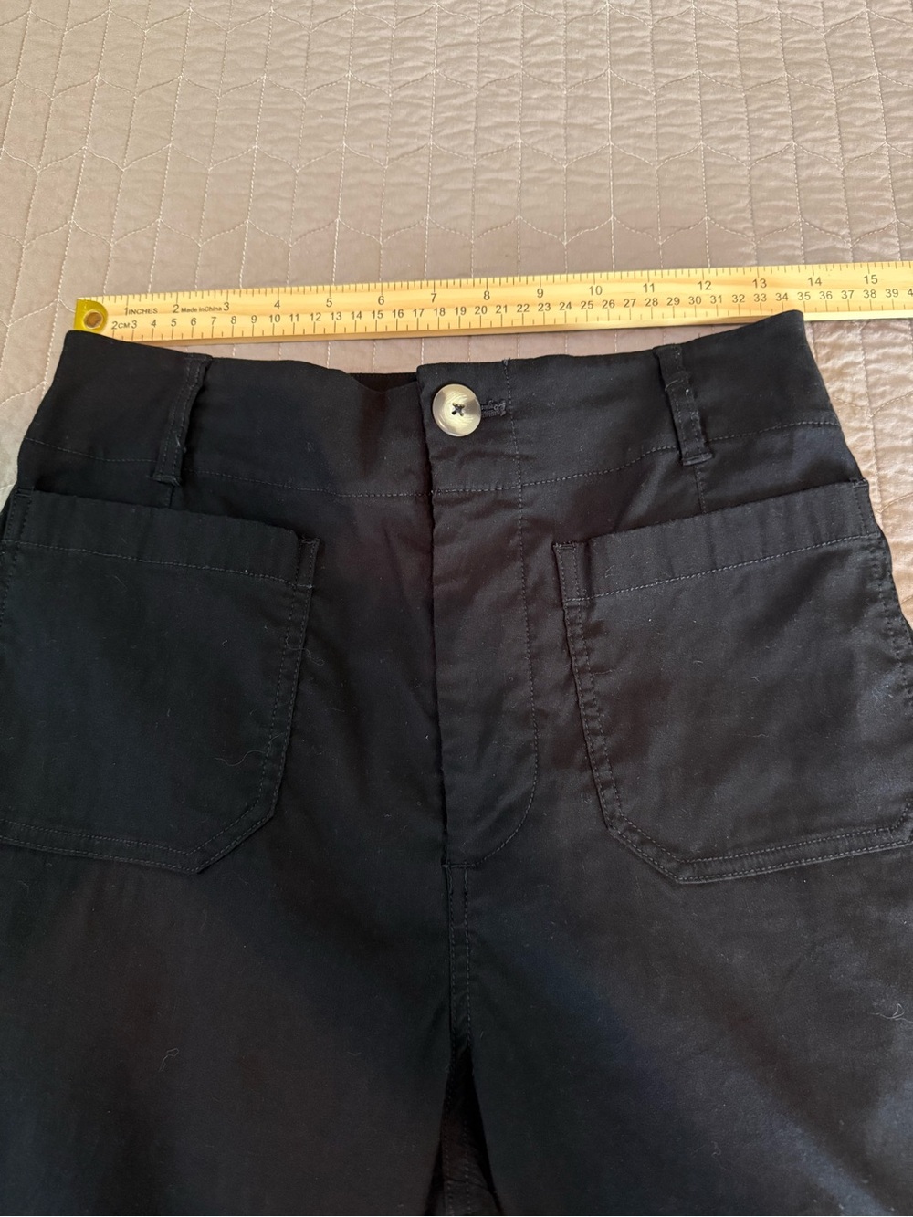 Maeve The Colette Black High-Rise Wide-Leg Pants in Magic Fabric - Picture 14 of 14